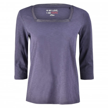 SALE % | s.Oliver | T-Shirt - Regular Fit - 3/4-Arm | Lila online im Shop bei meinfischer.de kaufen