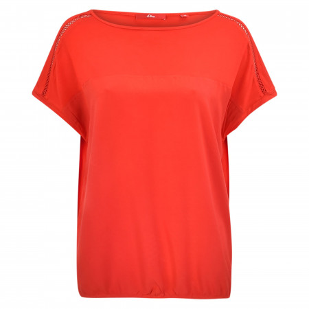 SALE % | s.Oliver | T-Shirt - Loose Fit - unifarben | Rot online im Shop bei meinfischer.de kaufen