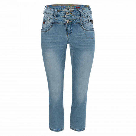 SALE % | s'questo | Jeans 3/4 - Straight Fit - Mia | Blau online im Shop bei meinfischer.de kaufen