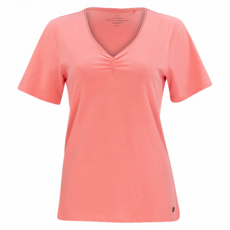 SALE % | s'questo | T-Shirt - Regular Fit - V-Neck | Rosa online im Shop bei meinfischer.de kaufen