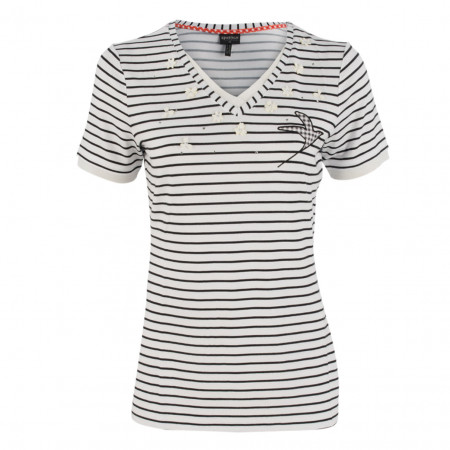 SALE % | Sportalm | T-Shirt - fitted - Stripes | Weiß online im Shop bei meinfischer.de kaufen
