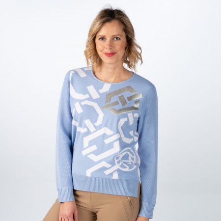 SALE % | Sportalm | Pullover - Regular Fit - Print  | Blau online im Shop bei meinfischer.de kaufen