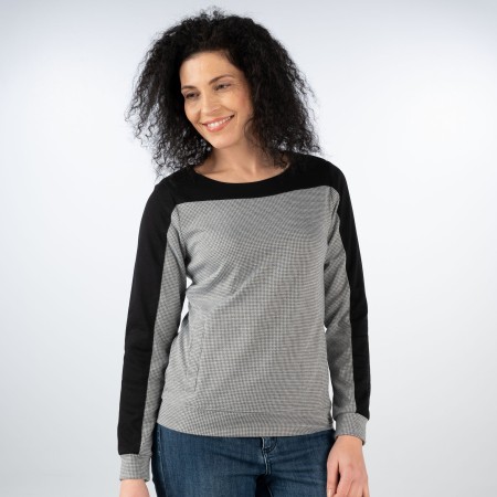 SALE % | s'questo | Sweatshirt - Loose Fit - Print | Grau online im Shop bei meinfischer.de kaufen