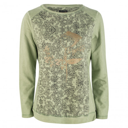 SALE % | s'questo | Sweatshirt - Regular Fit - Print | Grün online im Shop bei meinfischer.de kaufen