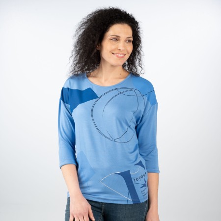 SALE % | s'questo | Sweatshirt - Loose Fit - Print | Blau online im Shop bei meinfischer.de kaufen