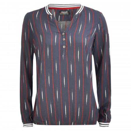 SALE % | s'questo | Shirtbluse - Loose Fit - Stripes | Blau online im Shop bei meinfischer.de kaufen
