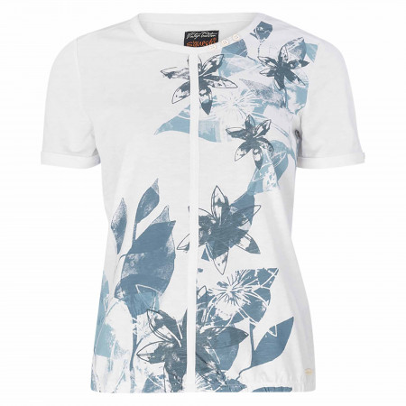 SALE % | s'questo | T-Shirt - Loose Fit - Muster | Weiß online im Shop bei meinfischer.de kaufen