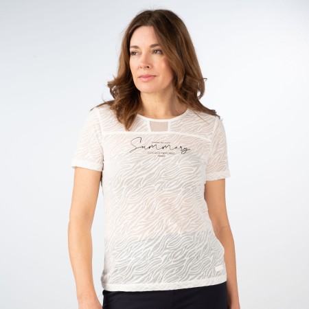 SALE % | s'questo | T-Shirt - Regular Fit - Wording | Weiß online im Shop bei meinfischer.de kaufen