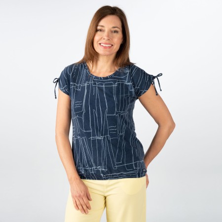 SALE % | s'questo | T-Shirt - Regular Fit - Muster | Blau online im Shop bei meinfischer.de kaufen