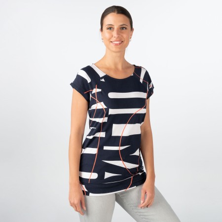 SALE % | s'questo | T-Shirt - Regular Fit - Stripes | Blau online im Shop bei meinfischer.de kaufen
