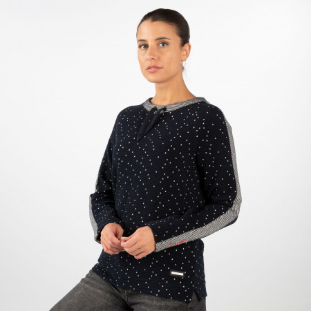 SALE % | s'questo | Sweatshirt - Regular Fit - Tunnelzug | Blau online im Shop bei meinfischer.de kaufen