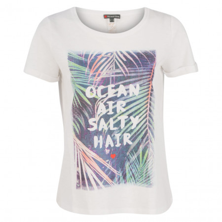 SALE % | Street One | T-Shirt - Regular Fit - Frontprint | Weiß online im Shop bei meinfischer.de kaufen
