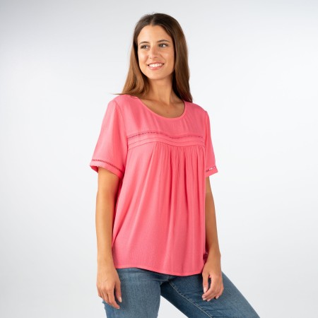 SALE % | Street One | Bluse - Loose Fit - unifarben | Pink online im Shop bei meinfischer.de kaufen