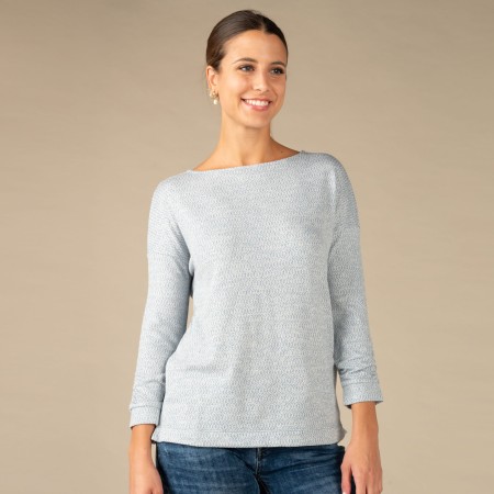 SALE % | Street One | Pullover - Regular Fit - Melange | Blau online im Shop bei meinfischer.de kaufen