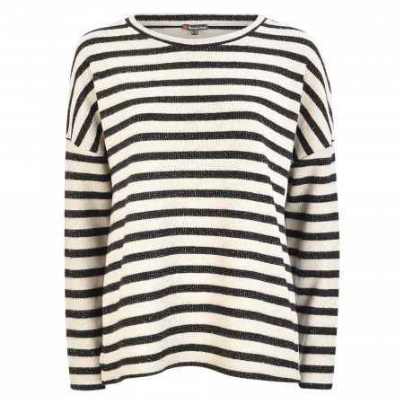 SALE % | Street One | Pullover - Loose Fit - Stripes | Weiß online im Shop bei meinfischer.de kaufen
