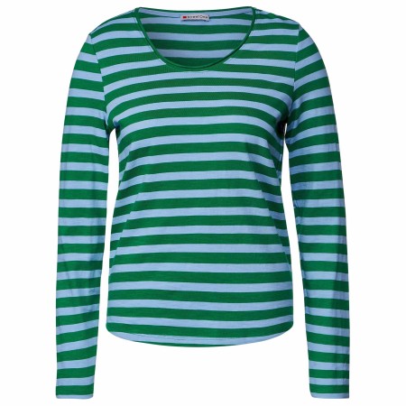 SALE % | Street One | T-Shirt - Regular Fit - Streifen | Grün online im Shop bei meinfischer.de kaufen