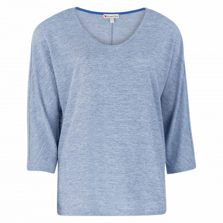 SALE % | Street One | T-Shirt - Loose Fit - V-Neck | Blau online im Shop bei meinfischer.de kaufen