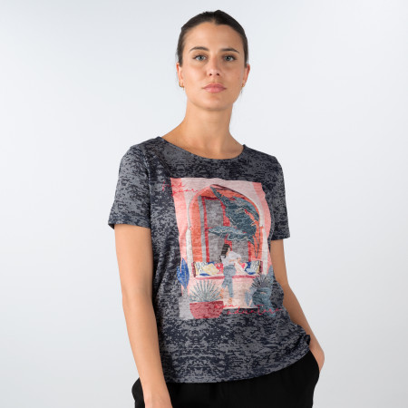 SALE % | Street One | T-Shirt - Regular Fit - Strass | Grau online im Shop bei meinfischer.de kaufen