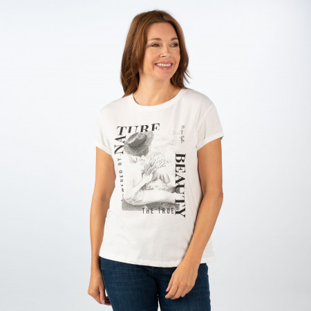SALE % | Street One | T-Shirt - Regular Fit - 1/2 Arm | Weiß online im Shop bei meinfischer.de kaufen