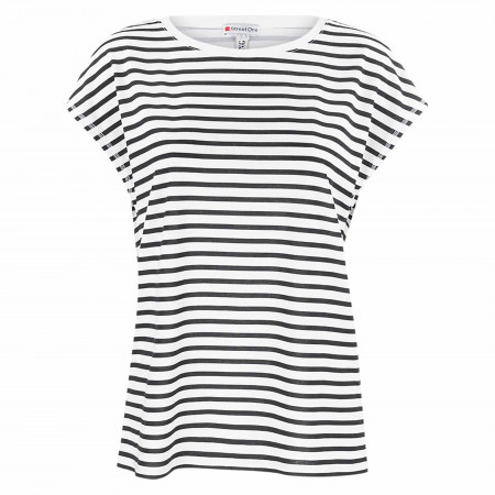 SALE % | Street One | T-Shirt - Loose Fit - Stripes | Schwarz online im Shop bei meinfischer.de kaufen