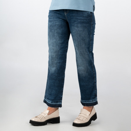 SALE % | Street One | Jeans - Straight Fit - Used-Optik | Blau online im Shop bei meinfischer.de kaufen