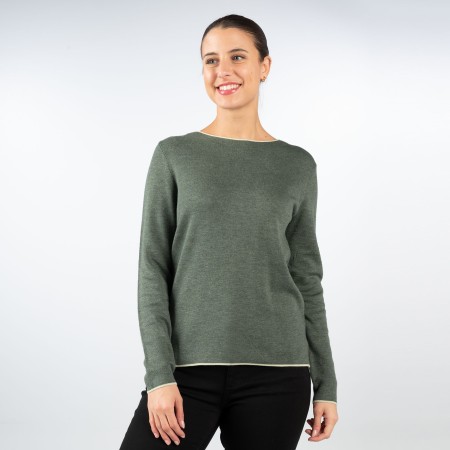SALE % | Street One | Pullover - Regular Fit - Baumwollmix | Grün online im Shop bei meinfischer.de kaufen