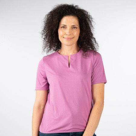 SALE % | Street One | T-Shirt - Regular Fit - unifarben | Lila online im Shop bei meinfischer.de kaufen