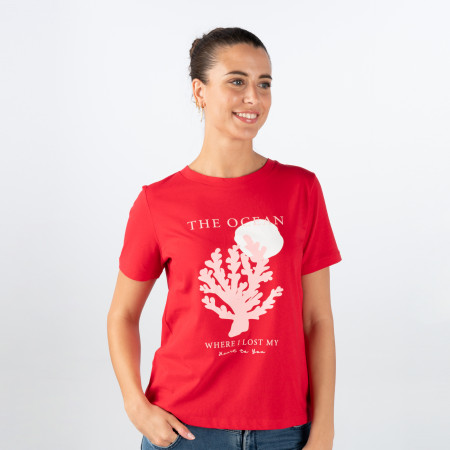 SALE % | Street One | T-Shirt - Regular Fit - Print | Rot online im Shop bei meinfischer.de kaufen