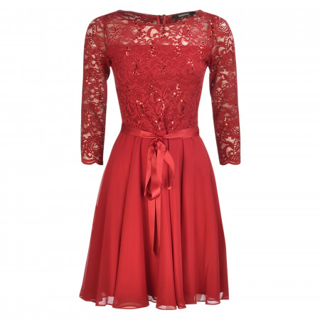 SALE % | Swing | Kleid - Regular Fit - Chiffon | Rot online im Shop bei meinfischer.de kaufen