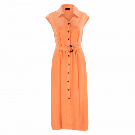 SALE % | Taifun | Kleid - Casual Fit - Unifarben | Orange online im Shop bei meinfischer.de kaufen