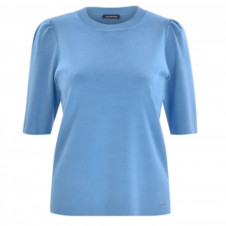 SALE % | Taifun | Pullover - Regular Fit - unifarben | Blau online im Shop bei meinfischer.de kaufen