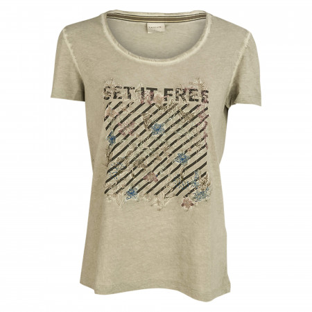 SALE % | Taifun | T-Shirt - Regular Fit - Print | Oliv online im Shop bei meinfischer.de kaufen