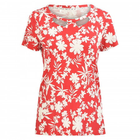 SALE % | Taifun | Shirt - Regular Fit - Flowerprint | Rot online im Shop bei meinfischer.de kaufen