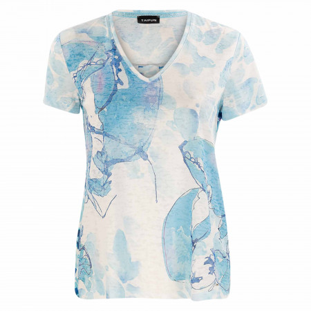 SALE % | Taifun | T-Shirt - Regular Fit - Print | Weiß online im Shop bei meinfischer.de kaufen