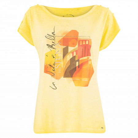 SALE % | Taifun | T-Shirt - Loose Fit - Print | Gelb online im Shop bei meinfischer.de kaufen