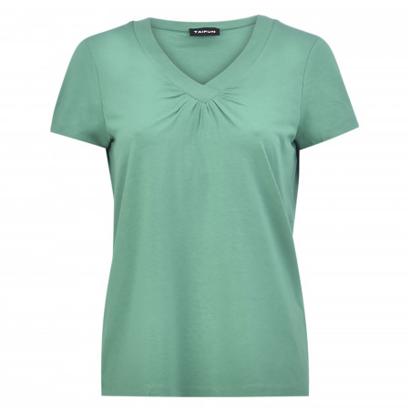 SALE % | Taifun | T-Shirt - Regular Fit - V-Neck | Grün online im Shop bei meinfischer.de kaufen