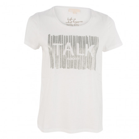 SALE % |  | T-Shirt - Regular Fit - Glitter-Print | Weiß online im Shop bei meinfischer.de kaufen
