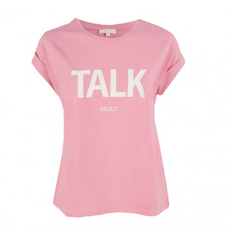 SALE % | talk about | T-Shirt - Comfort Fit - Labelprint | Rosa online im Shop bei meinfischer.de kaufen