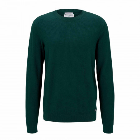 SALE % | Tom Tailor Men Casual | Pullover - Regular Fit - unifarben | Grün online im Shop bei meinfischer.de kaufen