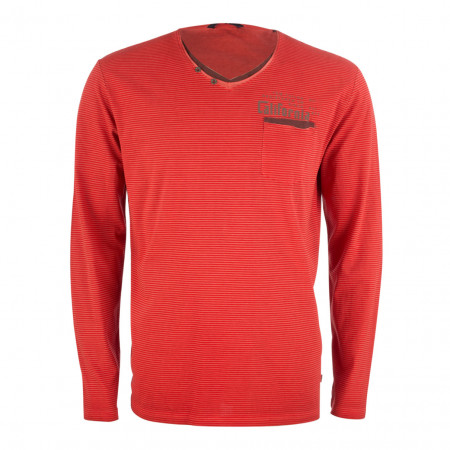 SALE % | Tom Tailor Men Casual | Henleyshirt - Regular Fit - Stripes | Orange online im Shop bei meinfischer.de kaufen