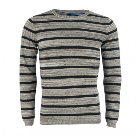 SALE % | Tom Tailor Men Casual | Pullover - Regular Fit - Stripes | Grau online im Shop bei meinfischer.de kaufen