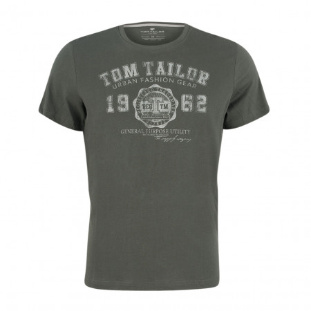 SALE % | Tom Tailor Men Casual | T-Shirt platzierter Druck 1/2 | Grau online im Shop bei meinfischer.de kaufen