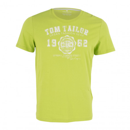 SALE % | Tom Tailor Men Casual | T-Shirt platzierter Druck 1/2 | Grün online im Shop bei meinfischer.de kaufen