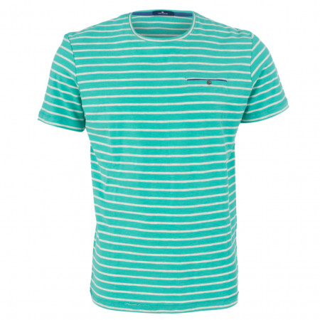 SALE % | Tom Tailor Men Casual | T-Shirt - Regular Fit - Stripes | Grün online im Shop bei meinfischer.de kaufen