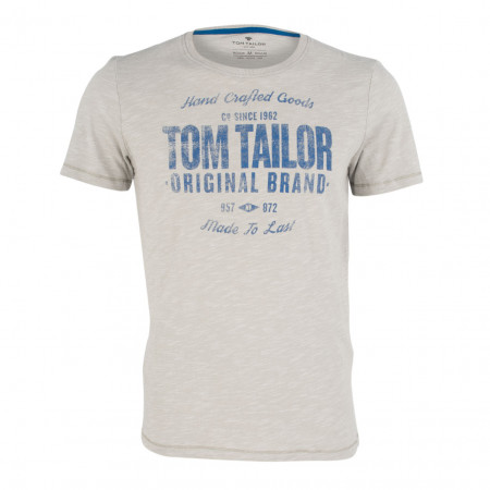 SALE % | Tom Tailor Men Casual | T-Shirt - Regular Fit - Melange-Optik | Grau online im Shop bei meinfischer.de kaufen