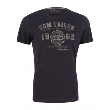 SALE % | Tom Tailor Men Casual | T-Shirt platzierter Druck 1/2 | Blau online im Shop bei meinfischer.de kaufen