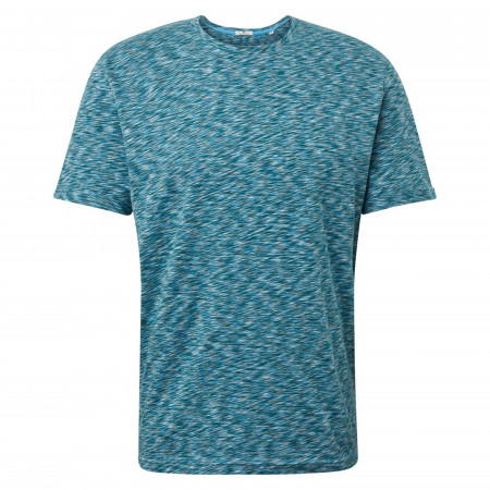 SALE % | Tom Tailor Men Casual | T-Shirt  -Regular Fit - Melange-Optik | Blau online im Shop bei meinfischer.de kaufen