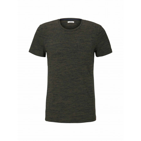 SALE % | Tom Tailor Men Casual | T-Shirt - Regular Fit - Melange-Optik | Braun online im Shop bei meinfischer.de kaufen