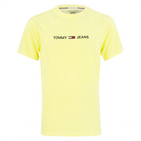 SALE % | Tommy Jeans | T-Shirt - Regular Fit - Labelprint | Gelb online im Shop bei meinfischer.de kaufen