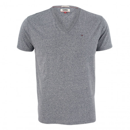 SALE % | Tommy Jeans | T-Shirt - Slim Fit - V-Neck | Blau online im Shop bei meinfischer.de kaufen